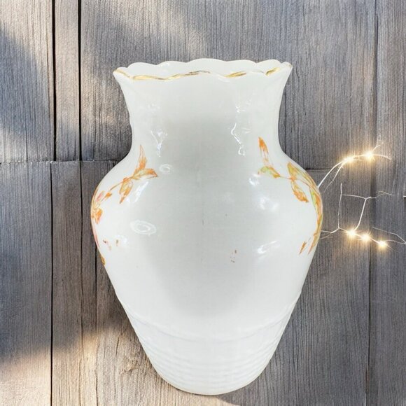 Antique Imperial Porcelain Warranted Vase Vessel Painted Flower Pattern Vintage - Picture 2 of 14